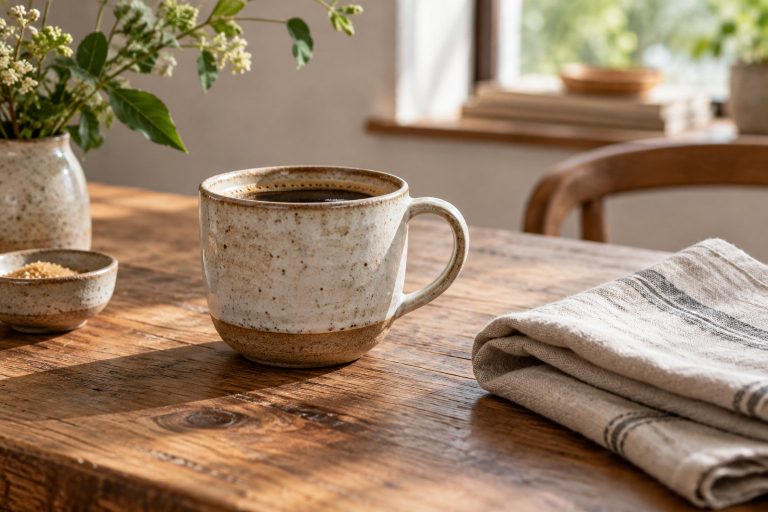 Make a moment of your morning coffee — AI-generated editorial illustration